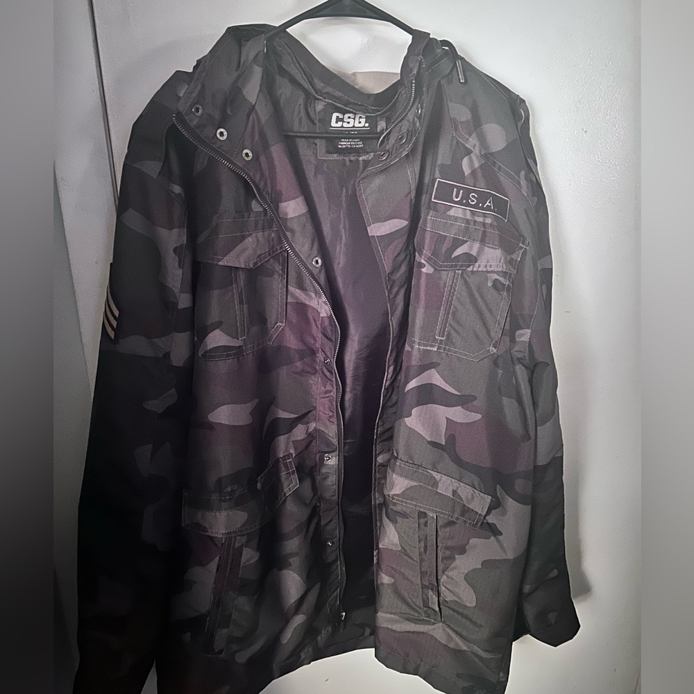 Camo windbreaker